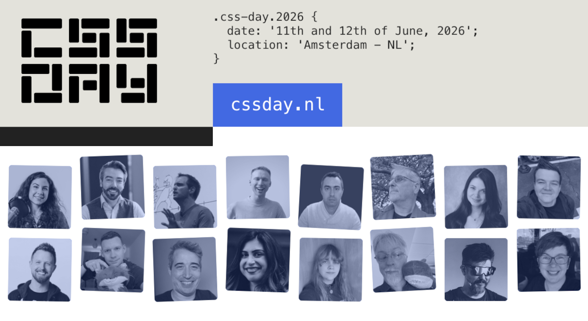 CSS Day 2026, 11th & 12th of June, Amsterdam